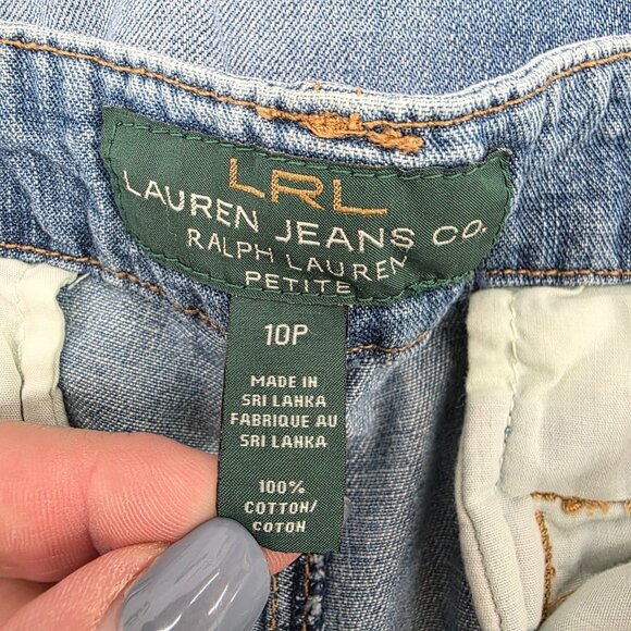 Lauren Ralph Lauren Womens 10P Blue Denim Capris Classic Fit Cotton Jean Pants - Picture 3 of 12